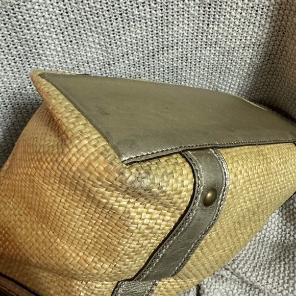 Coach Legacy Womens Natural Woven Canvas Tote Shoulder Handbag Purse - Picture 5 of 13
